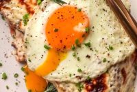 Classic Croque Madame: French Ham, Cheese & Béchamel Sandwich