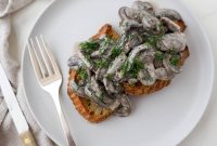 Scandinavian Creamy Mushroom Toast with Fresh Herbs