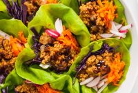 Flavorful Vegetarian Lettuce Wraps with Savory Filling