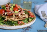 Greek Grilled Chicken Paillard with Lemon, Oregano & Feta