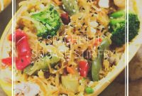 Spaghetti Squash Stir-Fry with Veggies and Garlic Sauce