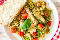 Creamy Chicken and Zucchini Pasta with Garlic and Parmesan