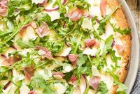 Prosciutto and Arugula Pizza with Creamy Burrata