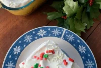 Eggnog Layer Cake with Light Whipped Cream Frosting