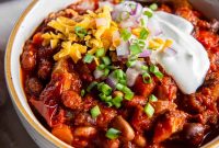 Hearty Three-Bean Vegetarian Chili Recipe