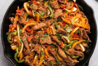 One-Pan Steak Fajitas with Peppers and Onions