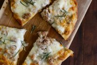 Pumpkin Naan Pizza with Gruyère and Fresh Herbs