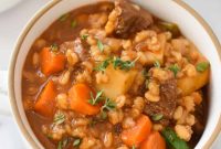 Hearty Slow-Cooker Beef and Barley Soup Recipe