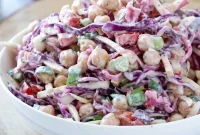 Creamy Vegan Chickpea & Cabbage Salad Recipe