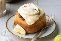 Fig and Brie Cinnamon Rolls with Brown Sugar Glaze