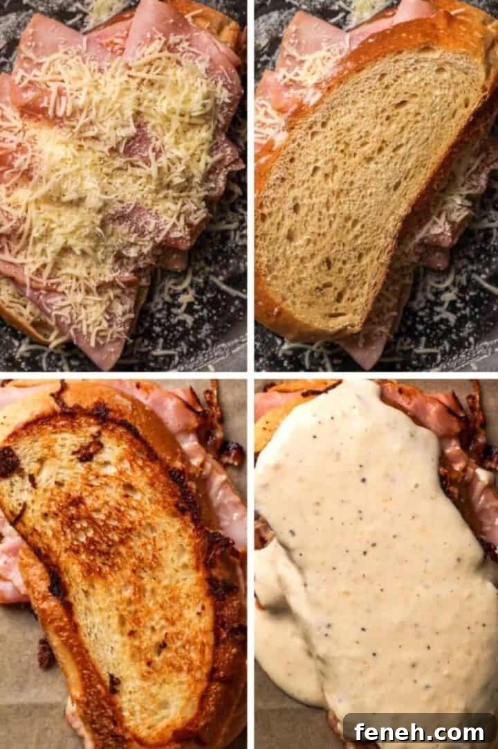 how to make croque madame sandwich