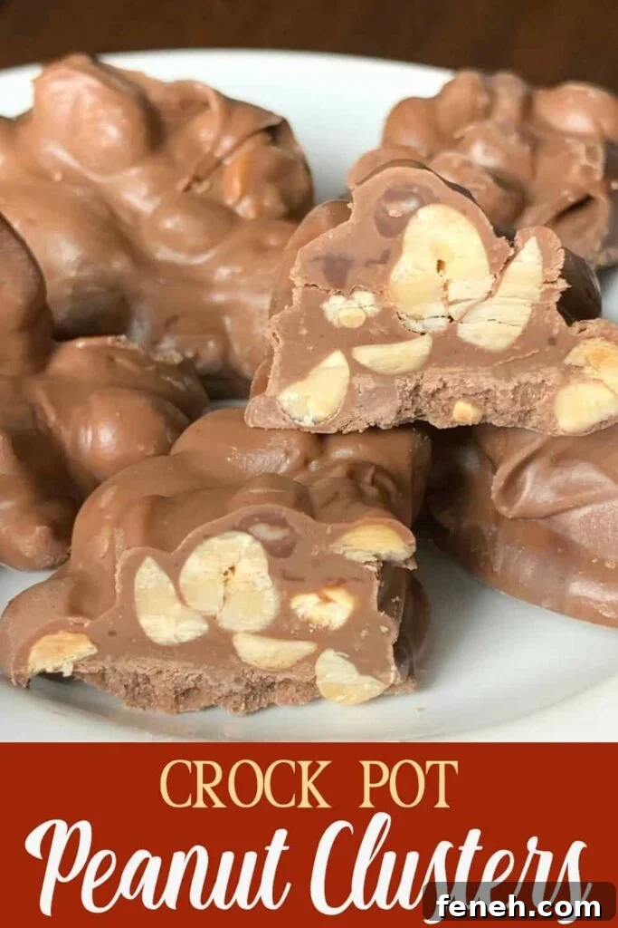 crock pot nut clusters on a plate with one cut in half