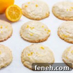 Low carb keto lemon cream cheese cookies with lemon icing