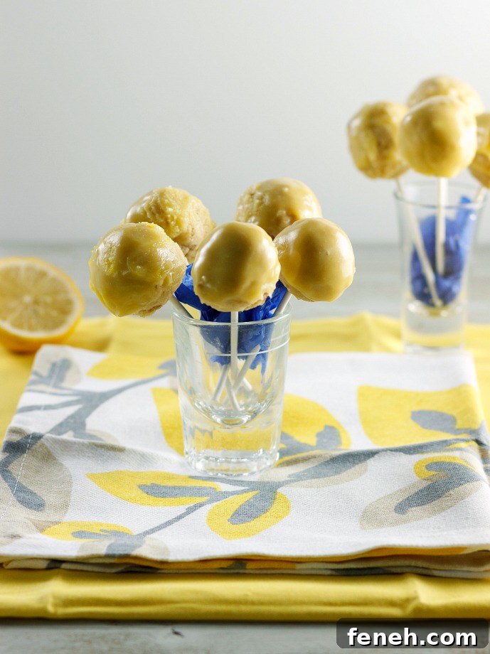 Lemon Cream Cake Pops Low Carb & Paleo