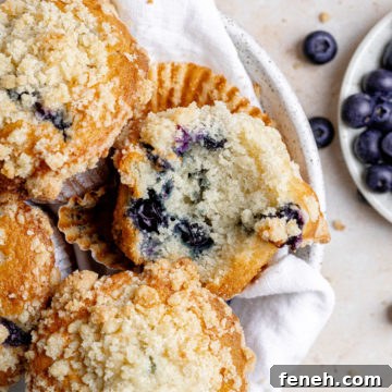 Bakery style blueberry muffins thumbnail