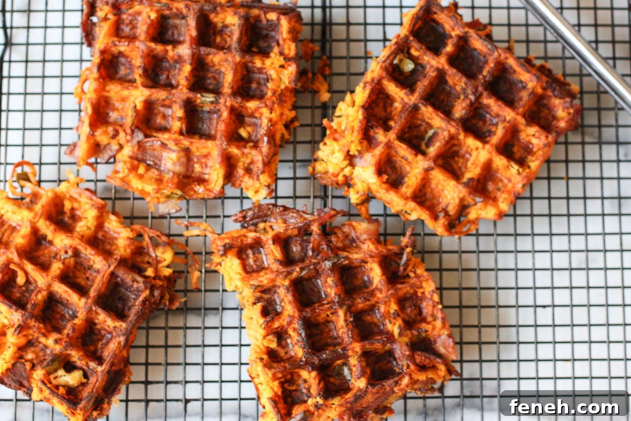 sweet potato bacon waffles
