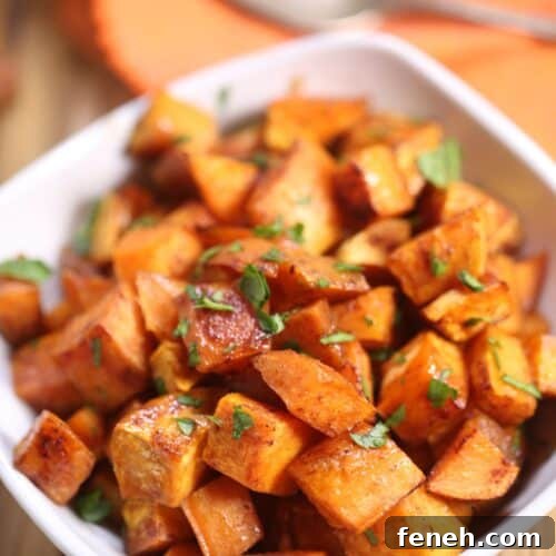 Roasted sweet potatoes