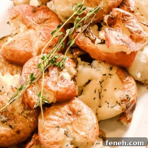 Roasted smashed potatoes