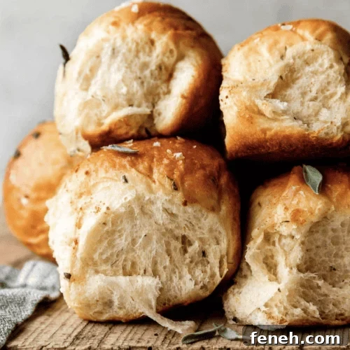 Brown butter sage dinner rolls