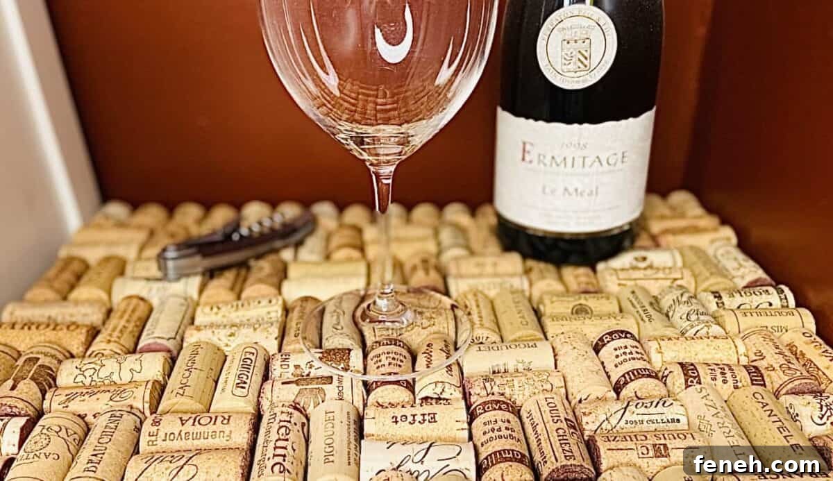 Wine cork tabletop.