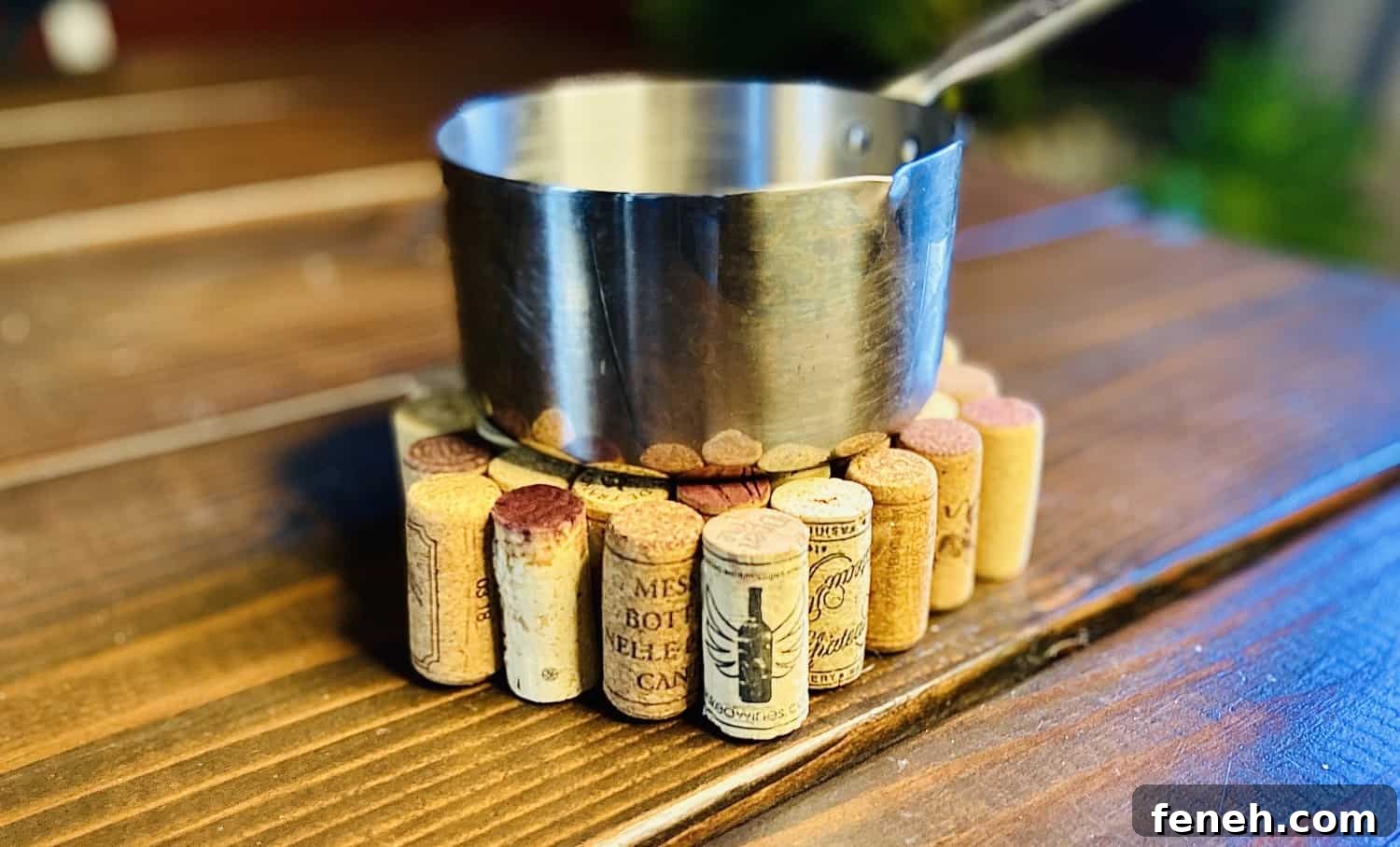 Trivet with a pot on top.