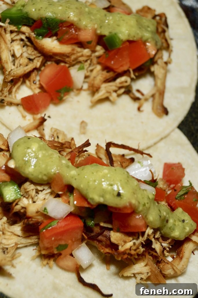 Crispy Slow Cooker Chicken Tacos (Whole30-Friendly) 3 Whole30 slow cooker crispy chicken tacos