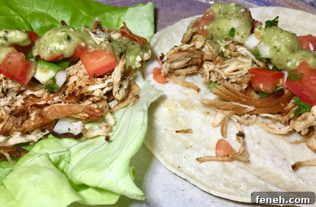 Crispy Slow Cooker Chicken Tacos (Whole30-Friendly) 6 Whole30 slow cooker crispy chicken tacos