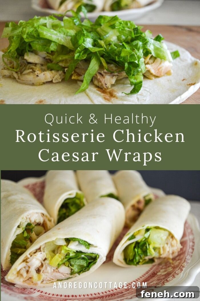 quick-healthy chicken caesar wraps
