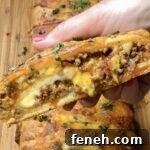 Cheesy Taco Stromboli