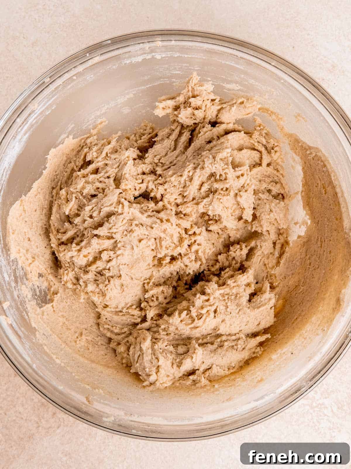Chai sugar cookie dough in a bowl.