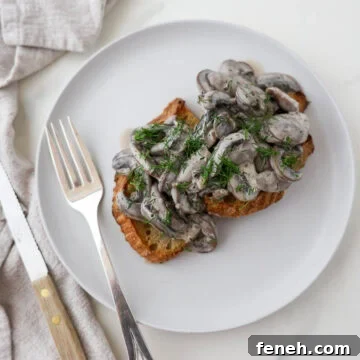 Scandinavian Mushroom Toast featured image.