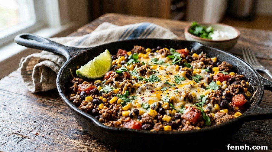 Southwest Beef and Beans Skillet