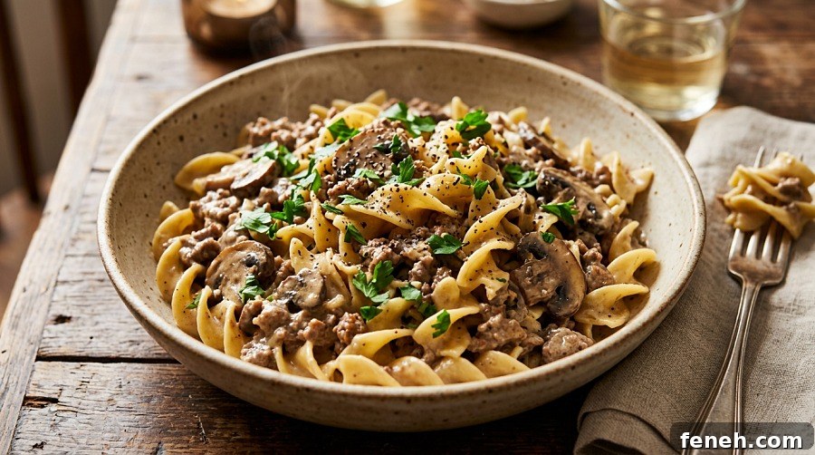 Ground Beef Stroganoff