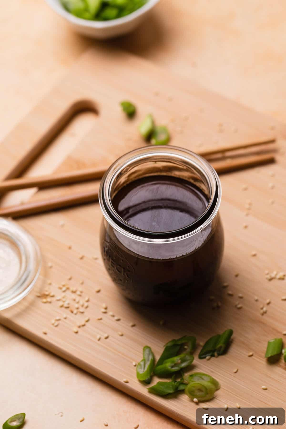 the complete sauce in a mason jar