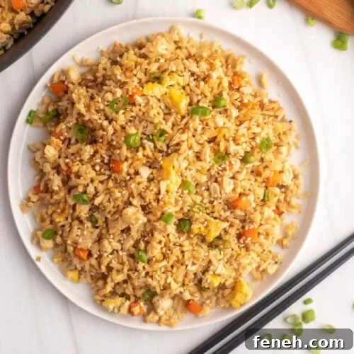 Ground chicken fried rice