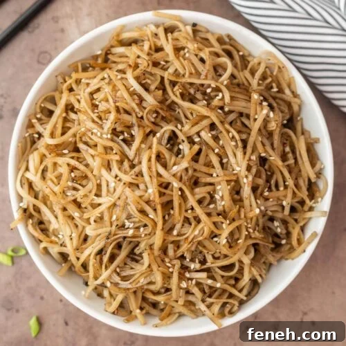Hibachi Noodles in a bowl