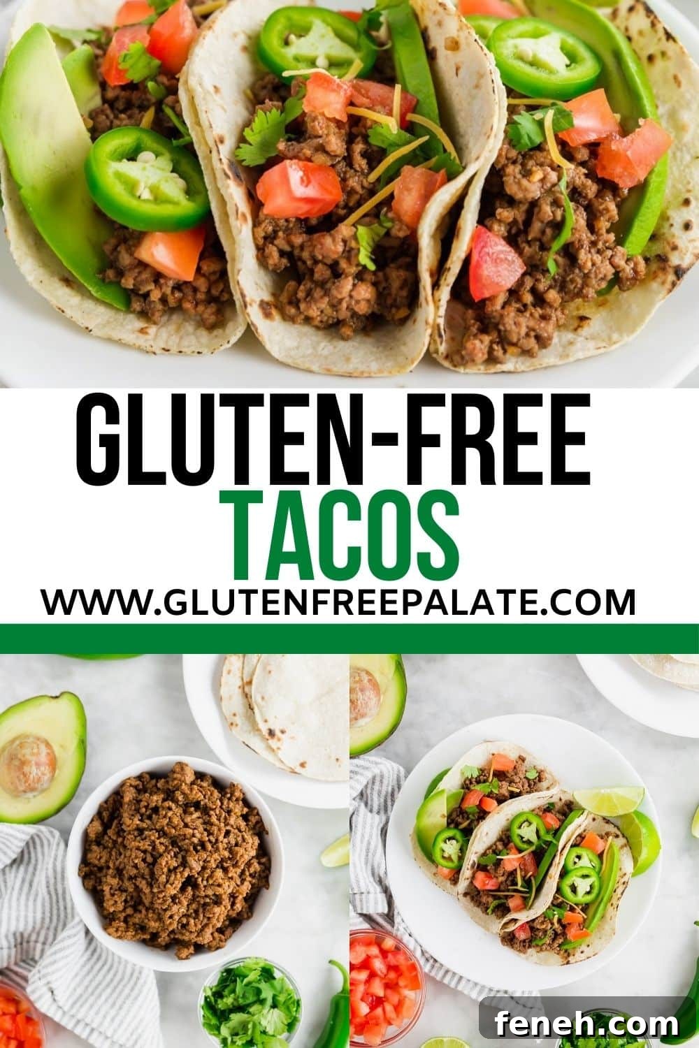pinterest pin collage for gluten-free tacos.