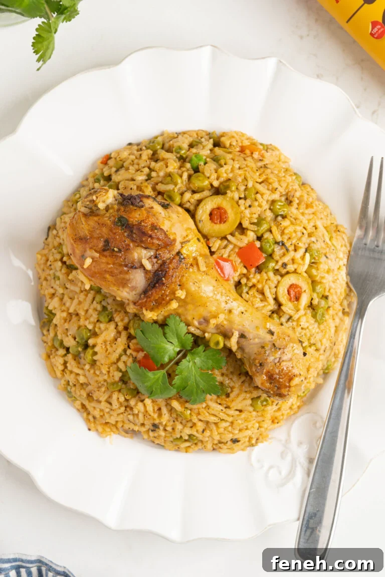 a plate of arroz con pollo