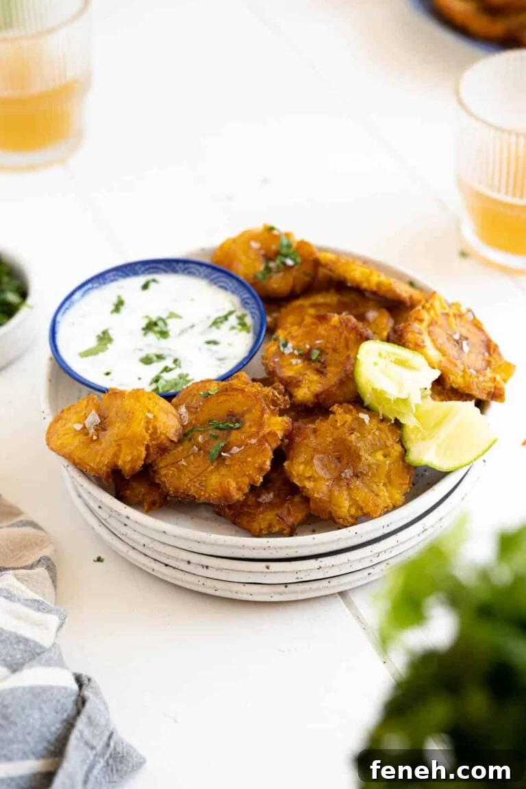 A plate of tostones
