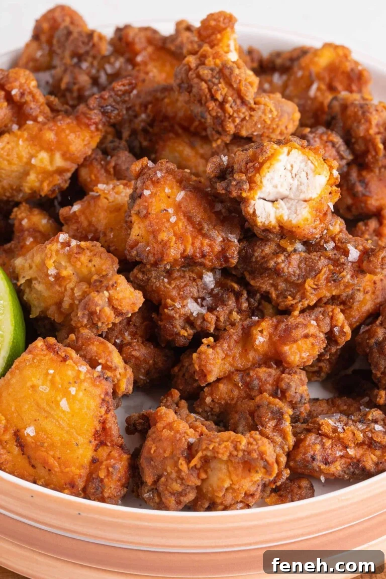 a plate of Puerto Rican fried chicken