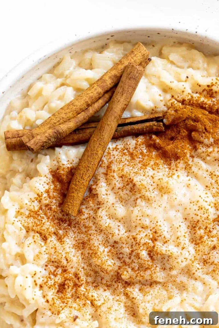 a bowl of arroz con leche