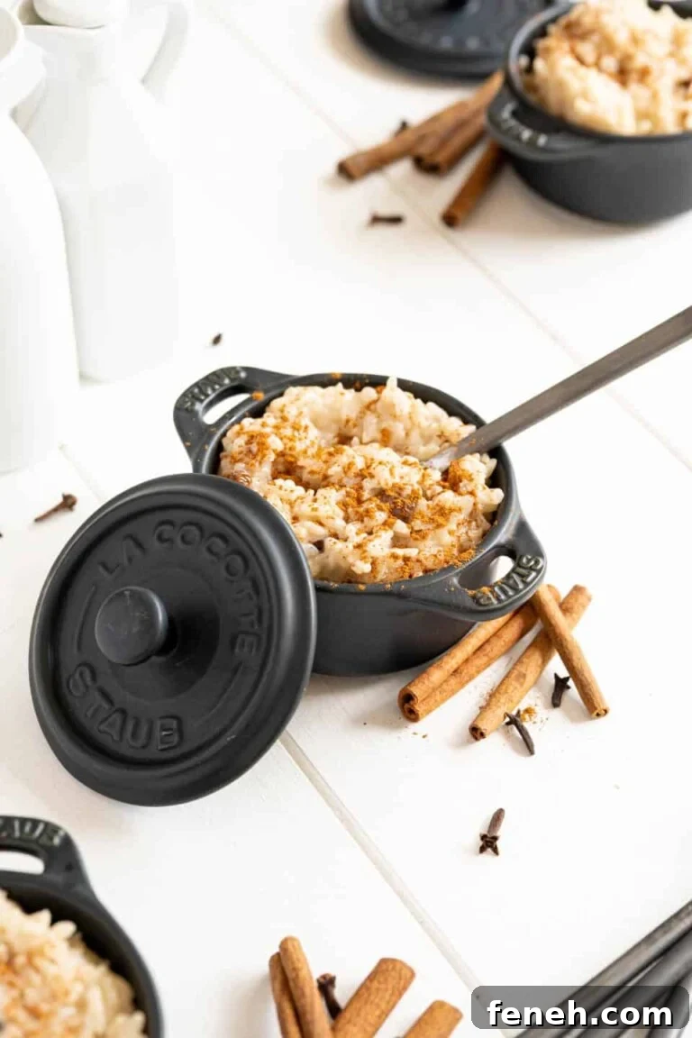 A bowl of coconut rice pudding