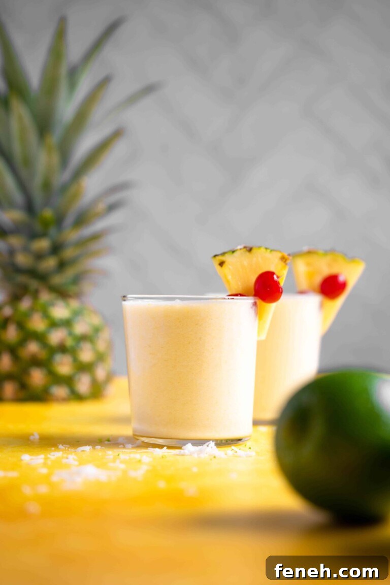 Two Virgin pina coladas