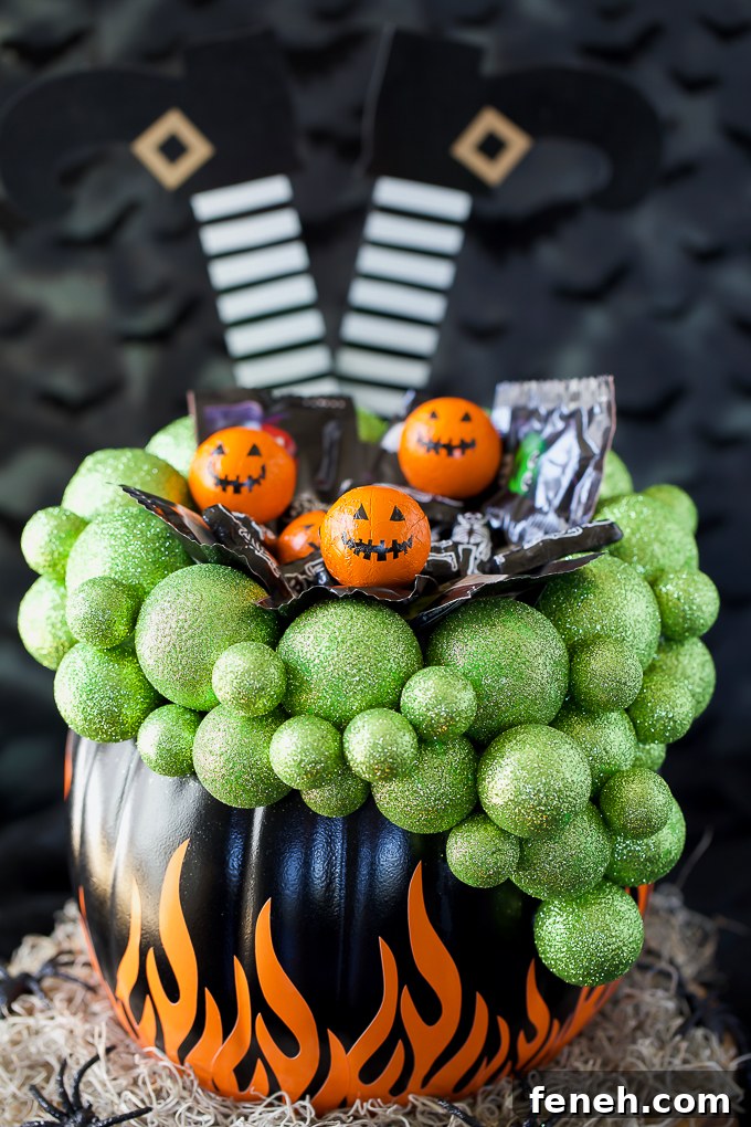 Cauldron Pumpkin DIY Candy Bowl