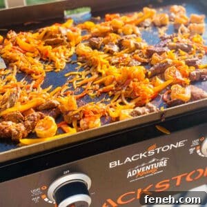 Fajitas on Blackstone.