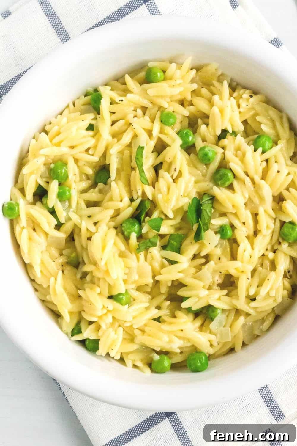 fresh herbs added to the Instant Pot lemon orzo shortly before serving