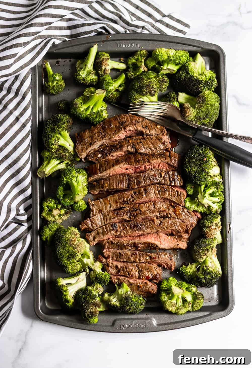 15-Minute Sheet Pan Steak and Broccoli Dinner Recipe 3 15 Minute Marinated Sheet Pan Steak and Broccoli Dinner