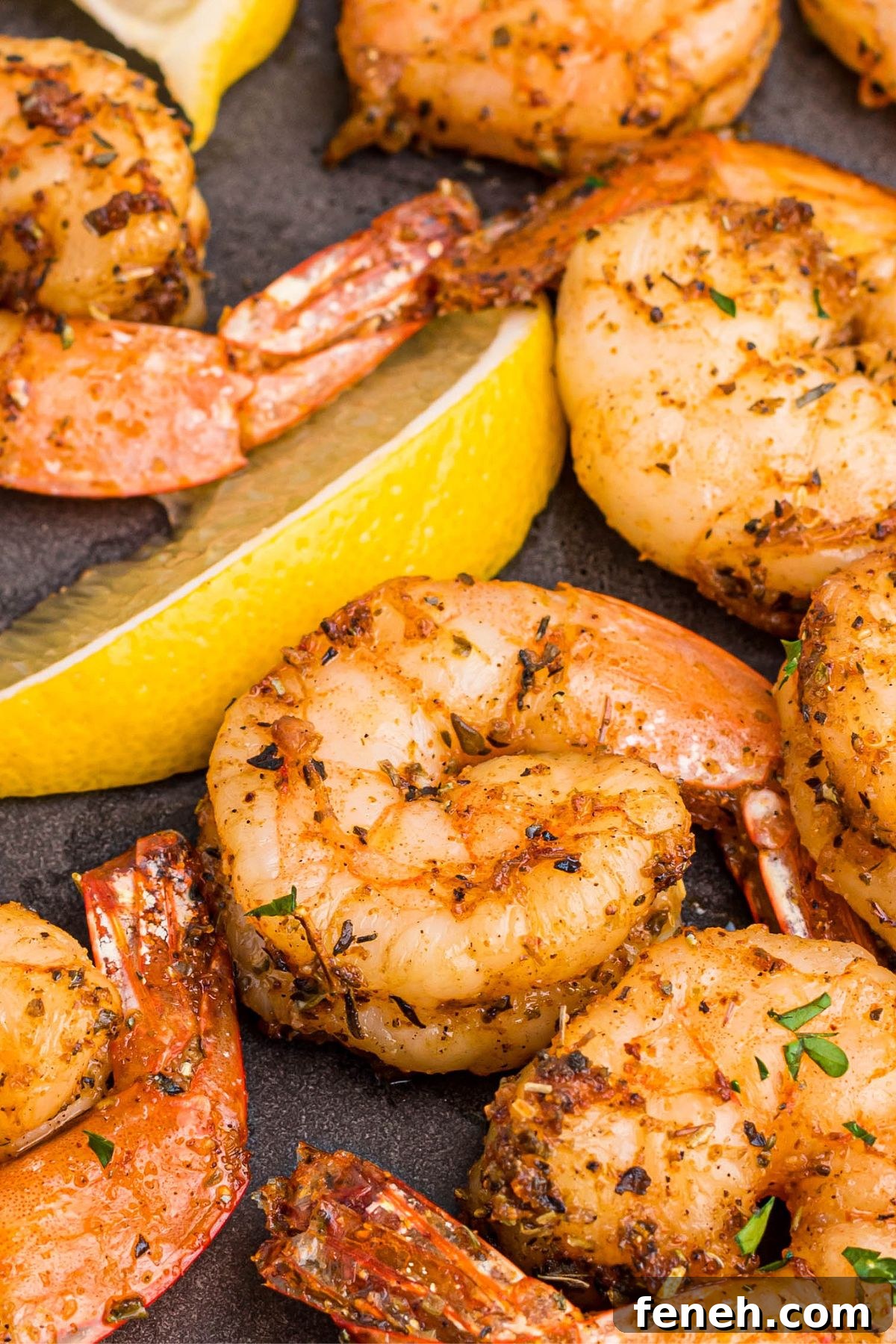 Air fried shrimp