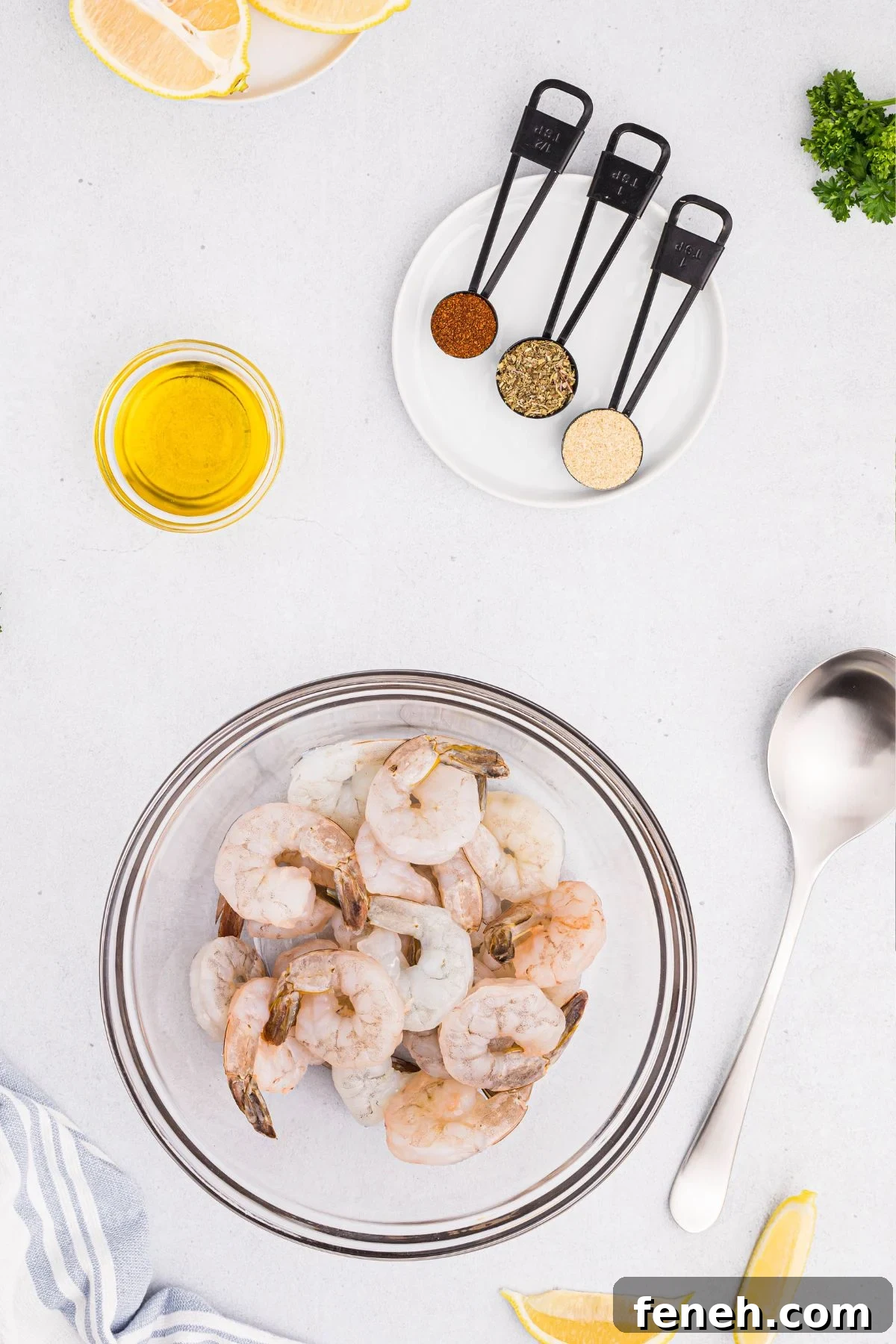 Ingredients for air fryer shrimp
