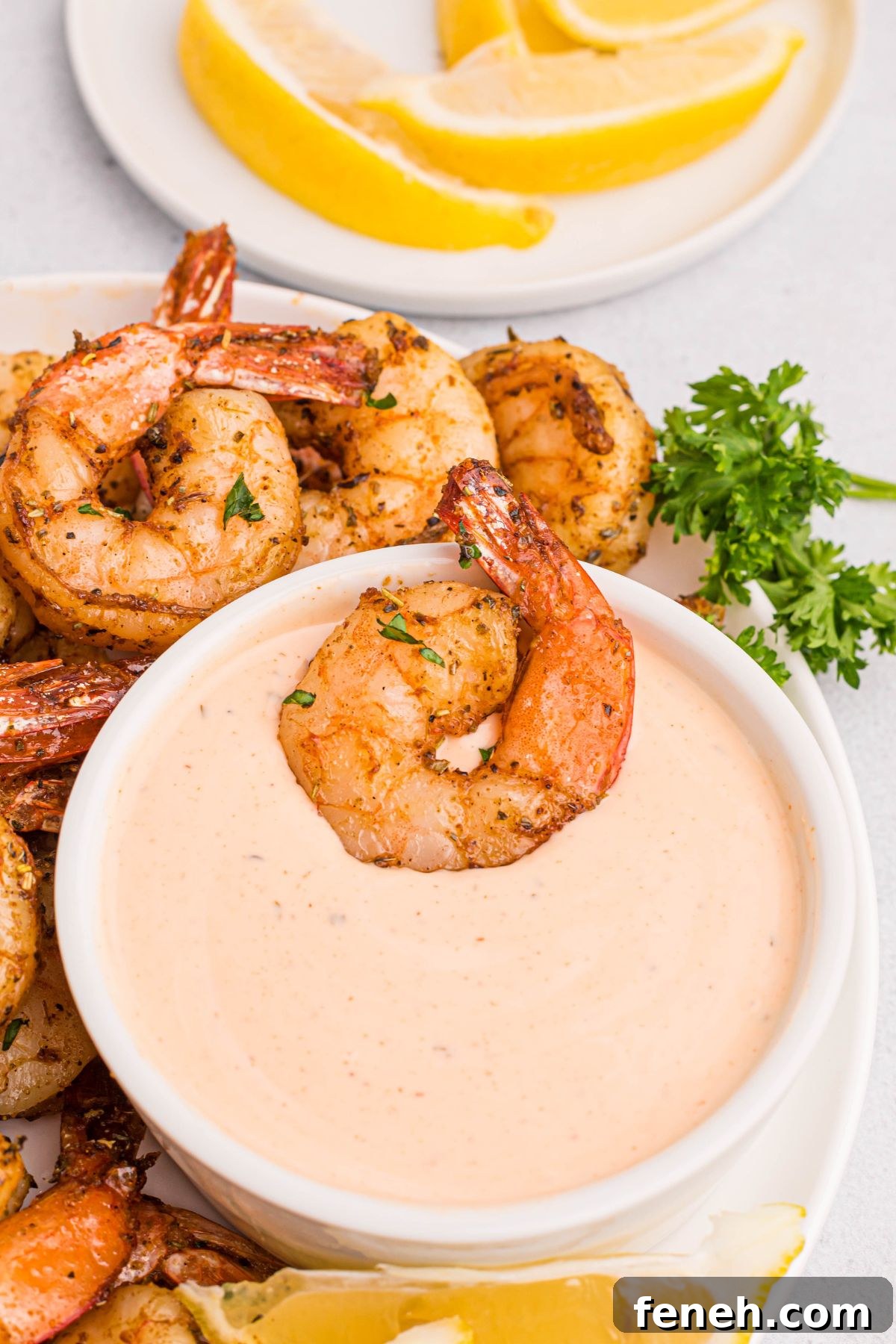 Cooked air fryer shrimp